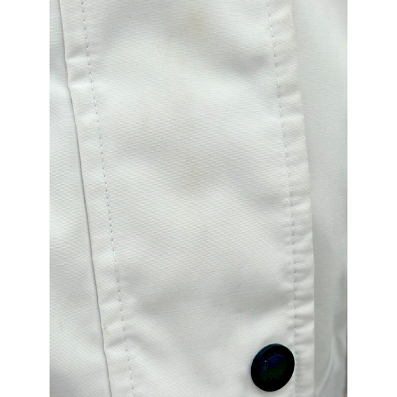 ANDREW MARC White/Black Quilt Lined Insulated Zip/Snap Faux Fur Hood JACKET XL - Picture 4 of 16